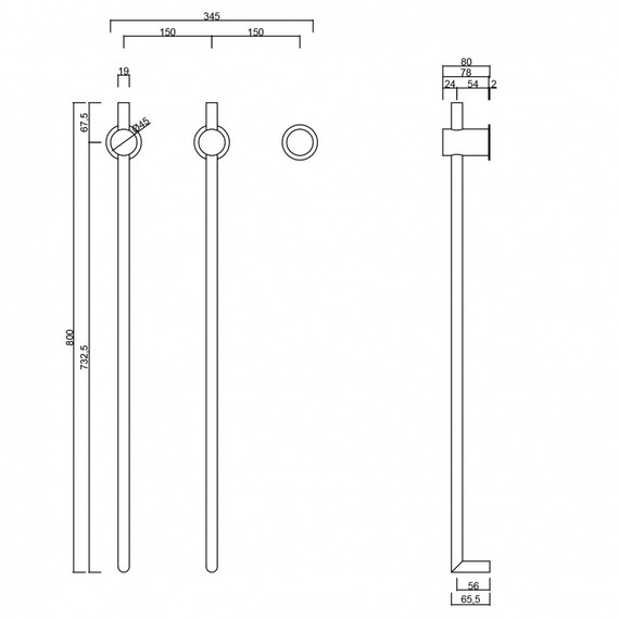 Полотенцесушитель электрический Abber Charme П2 800x345 мм AH4002BST, сталь брашированная - фото 4