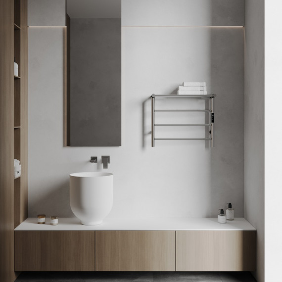 Полотенцесушитель электрический Abber Standard с полкой П6 500х600 мм AH4614 - фото 2