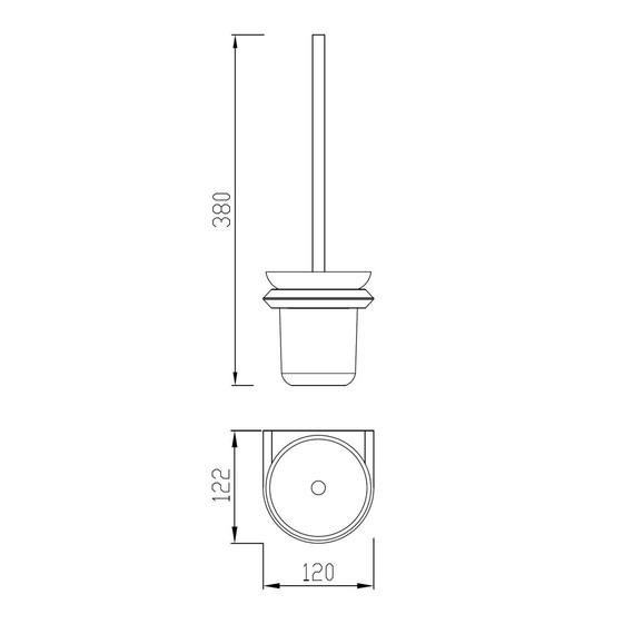 Ершик для унитаза Abber Nord AA1532G, цвет золото матовое - фото 3