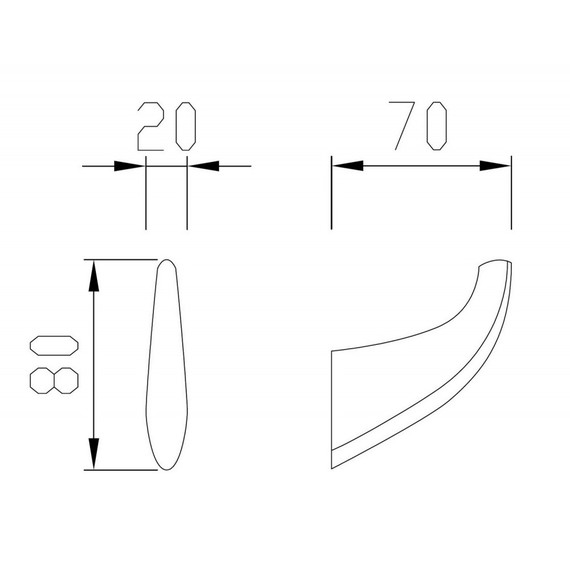 Крючок Abber Nord AA1550SP, цвет сатин - фото 3