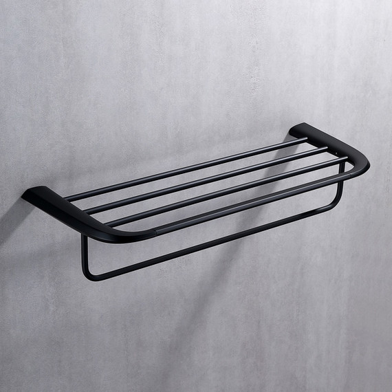 Полка для полотенец Abber Nord AA1554B, цвет чёрный матовый - фото 2