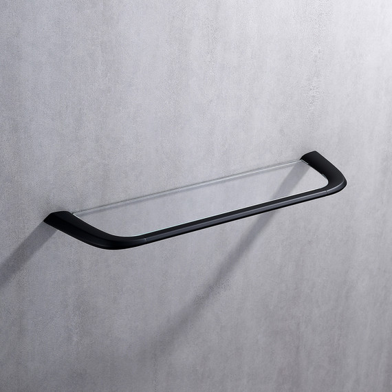 Стеклянная полка Abber Nord AA1555B, цвет чёрный матовый - фото 2