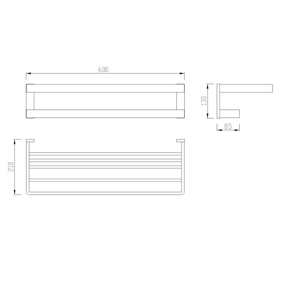 Полка для полотенец Abber Westen AA1758NG, цвет никель - фото 3