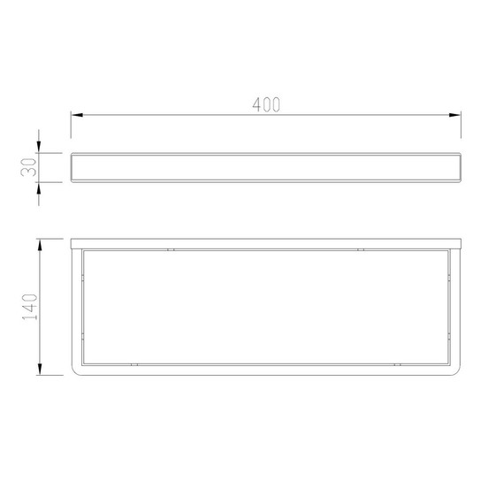 Стеклянная полка Abber Westen AA1759SP 40 см, цвет сатин - фото 3