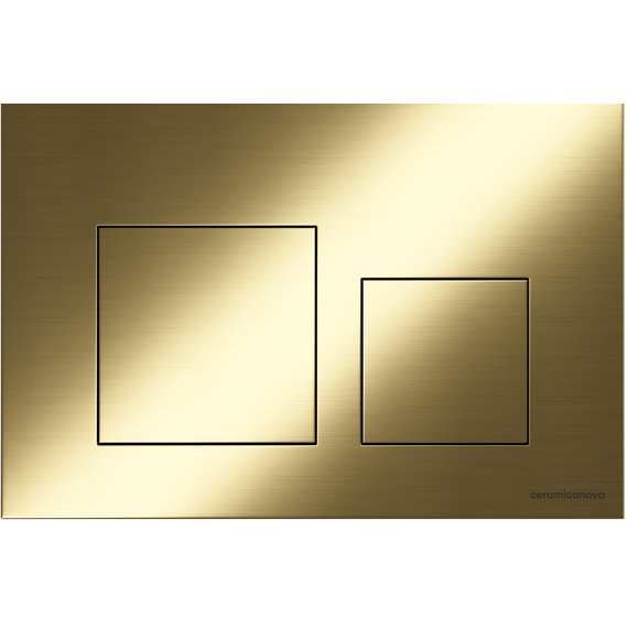 Кнопка смыва Ceramicanova Balance Square CN12-002BG, брашированное золото - фото 