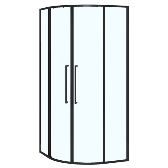 Душевое ограждение Azario SHANGHAI 90x90 см AZ-S43-90-MB-CL, чёрный матовый/прозрачное - фото 2