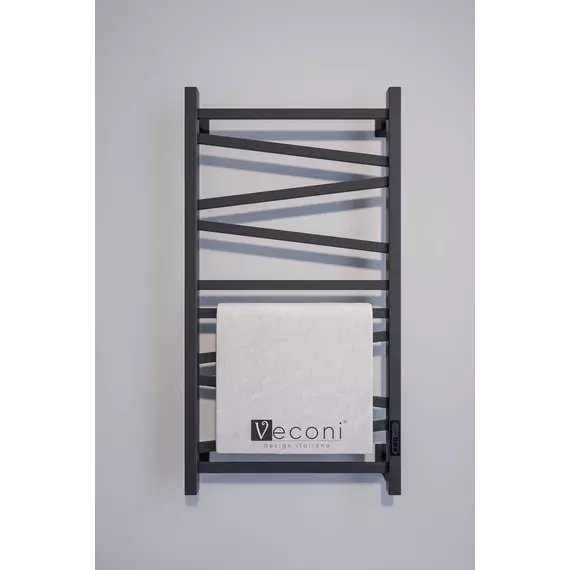Полотенцесушитель электрический Veconi Barro-C П10 500x1000 мм B10050B-C, чёрный - фото 2