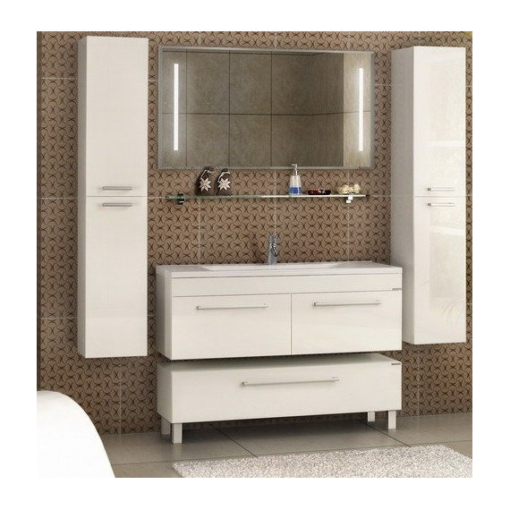 Тумба подвесная с раковиной Акватон Мадрид 100М см 1A1280K4MA010, белый - фото 5