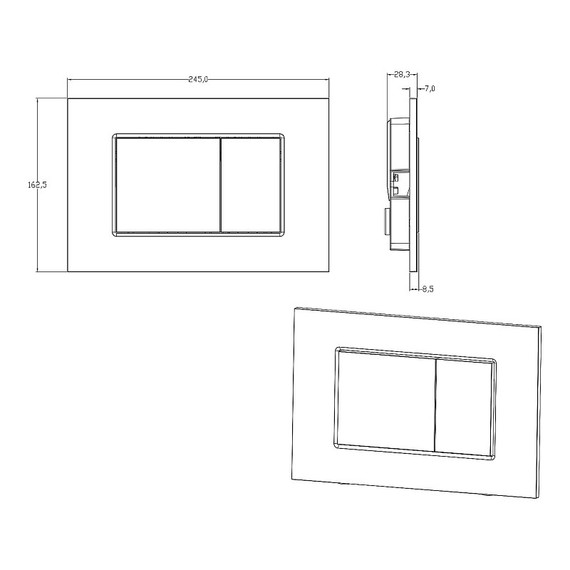 Кнопка смыва Azario NEW-TS AZ-ABS-001-CH - фото 3