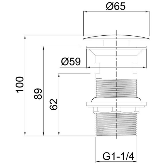 Донный клапан Allen Brau Priority 5.31024-MG, графит браш - фото 2