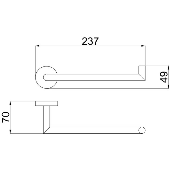 Полотенцедержатель Allen Brau Priority 6.31010-31, цвет чёрный матовый - фото 2