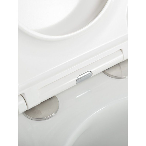 Унитаз подвесной безободковый Cezares Grande-Tor CZR-308-TH-TOR/SC с тонкой крышкой микролифт (система смыва Торнадо) - фото 15