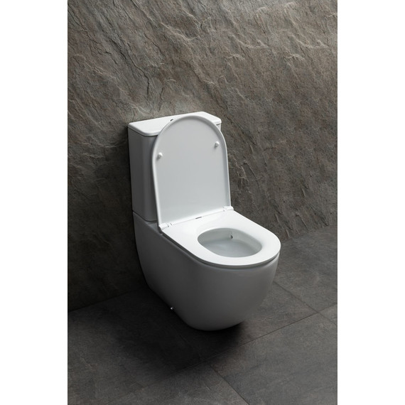 Унитаз-компакт безободковый Allen Brau Priority Tornado 4.31006.20 с тонкой крышкой микролифт (система смыва Торнадо) - фото 9