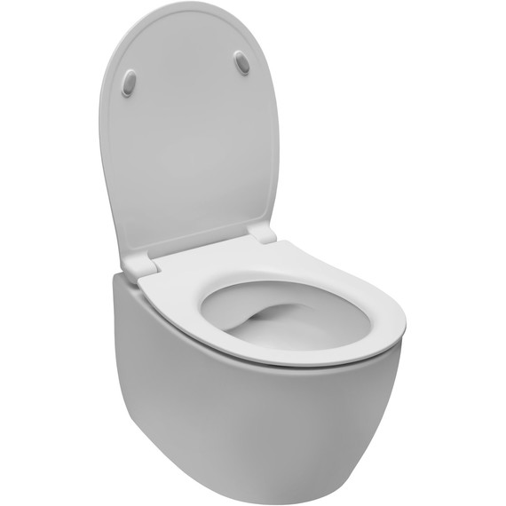 Унитаз подвесной безободковый Allen Brau Fantasy 4.11004.21 с тонкой крышкой микролифт, белый матовый - фото 5