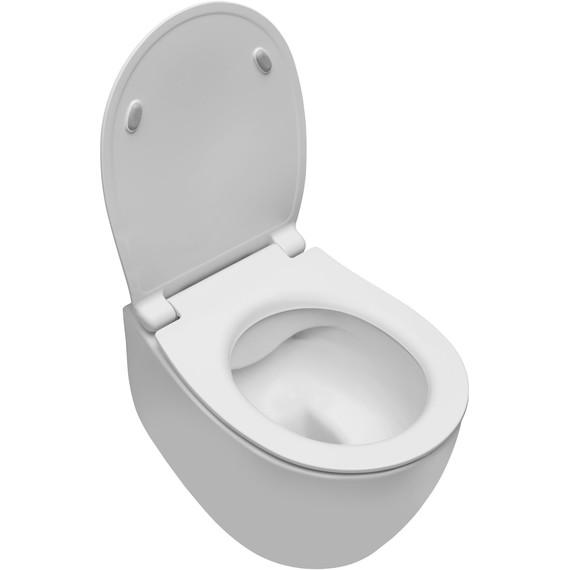 Унитаз подвесной безободковый Allen Brau Fantasy 4.11004.21 с тонкой крышкой микролифт, белый матовый - фото 7