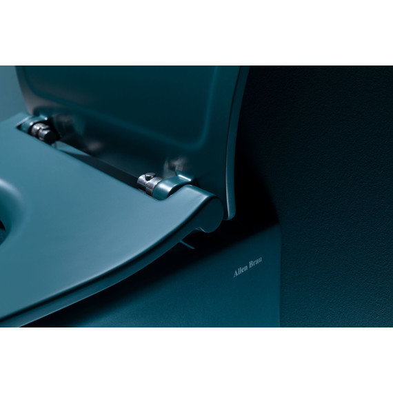 Унитаз подвесной безободковый Allen Brau Fantasy 4.11004.PT с тонкой крышкой микролифт, петроль - фото 15