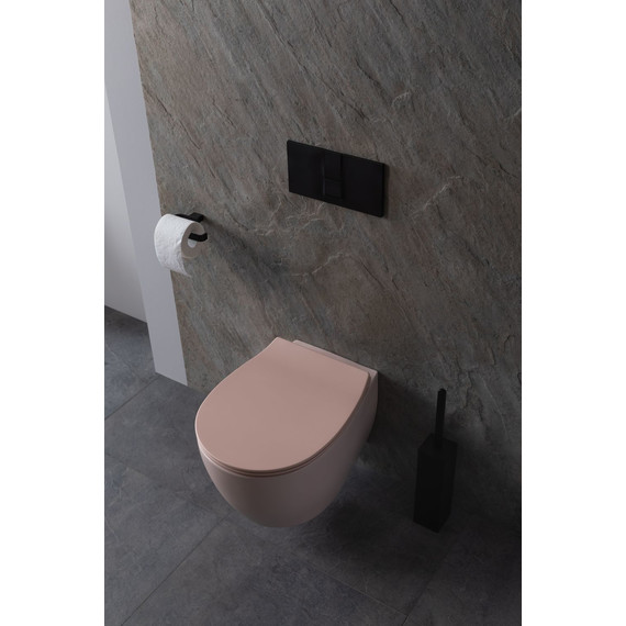 Унитаз приставной безободковый Allen Brau Fantasy 4.11004.SM с тонкой крышкой микролифт, розовый - фото 25