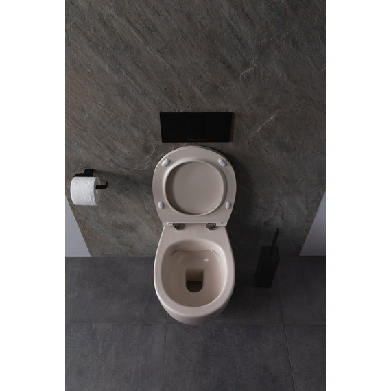 Унитаз приставной безободковый Allen Brau Fantasy 4.11004.IV с тонкой крышкой микролифт, айвори - фото 17