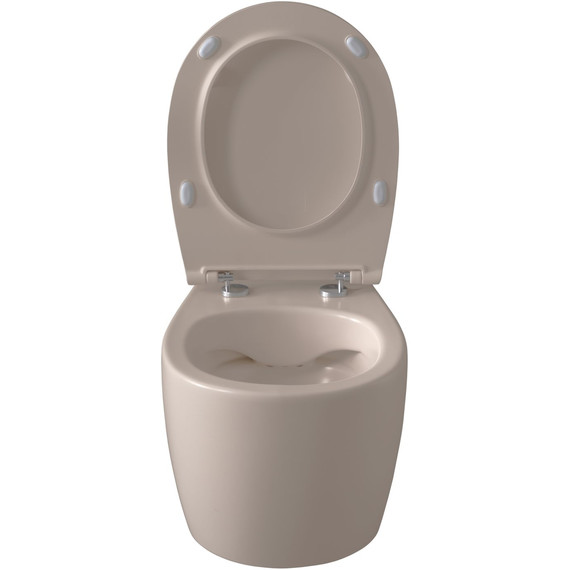 Унитаз приставной безободковый Allen Brau Fantasy 4.11004.IV с тонкой крышкой микролифт, айвори - фото 9