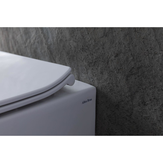 Унитаз приставной безободковый Allen Brau Fantasy 4.11007.20 с тонкой крышкой микролифт - фото 27