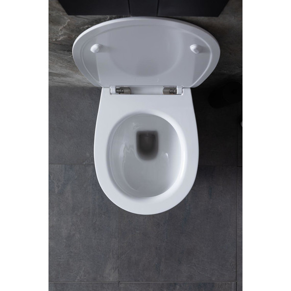 Унитаз приставной безободковый Allen Brau Fantasy 4.11007.20 с тонкой крышкой микролифт - фото 36