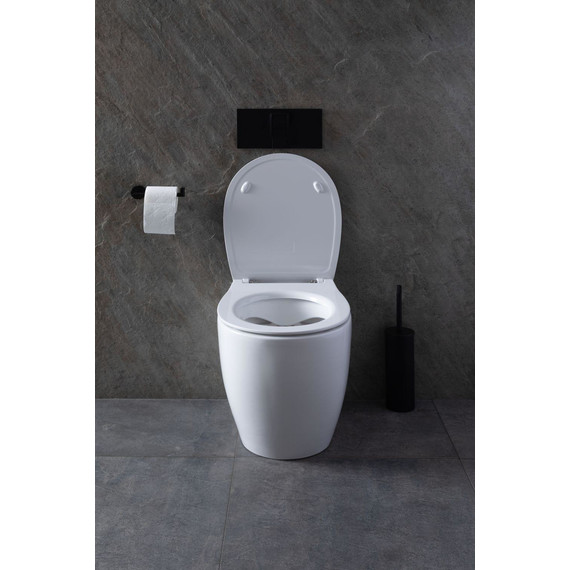 Унитаз приставной безободковый Allen Brau Fantasy 4.11007.20 с тонкой крышкой микролифт - фото 38