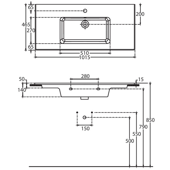Раковина врезная на столешницу Allen Brau Fantasy 102 см 4.11027.20 - фото 4