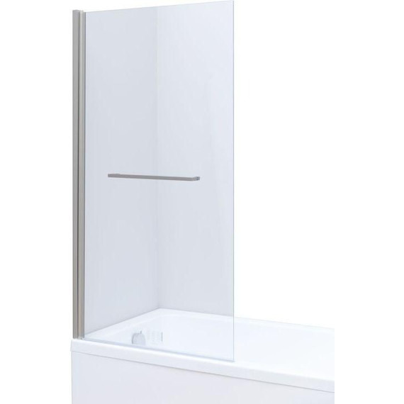 Шторка для ванны Allen Brau Priority 80x150 см 3.31024.BA, серебро браш/прозрачное - фото 4