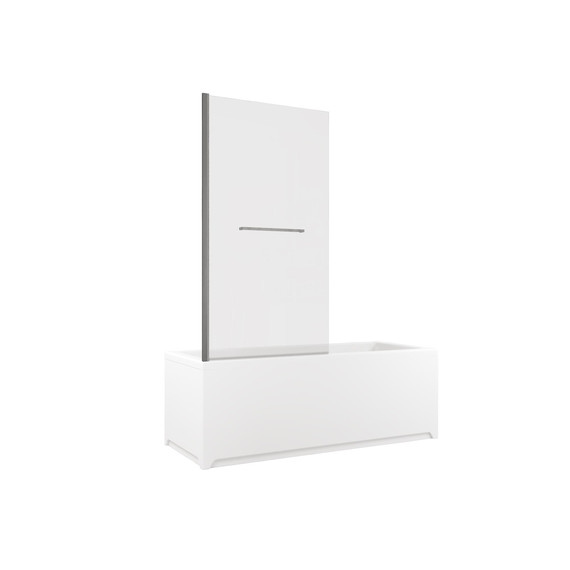 Шторка для ванны Allen Brau Priority 80x150 см 3.31024.BA, серебро браш/прозрачное - фото 3