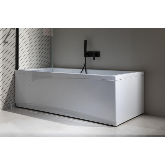 Шторка для ванны Allen Brau Priority 80x150 см 3.31022.BBA, чёрный браш/прозрачное - фото 14