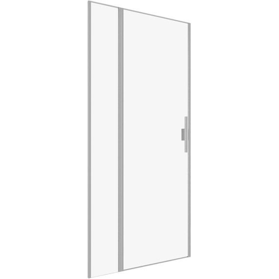 Душевая дверь Allen Brau Priority 100 см 3.31029.BA (стекло 8 мм) серебро браш/прозрачное - фото 2