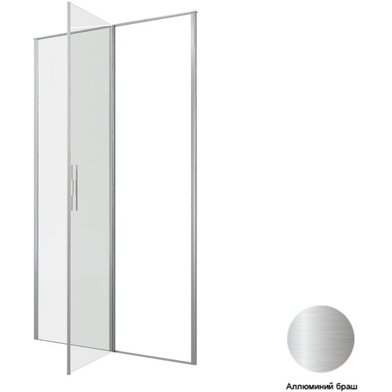 Душевая дверь Allen Brau Priority 120 см 3.31032.BA (стекло 8 мм) серебро браш/прозрачное - фото 17