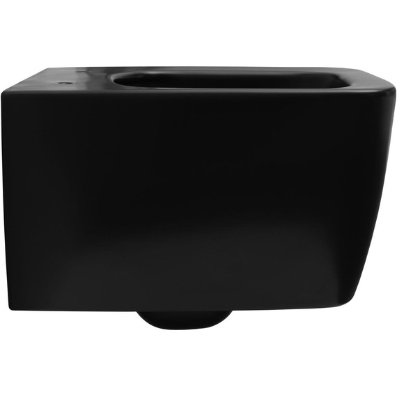 Унитаз подвесной безободковый Allen Brau Liberty 4.33007.31 с тонкой быстросъмной крышкой микролифт, чёрный матовый - фото 9