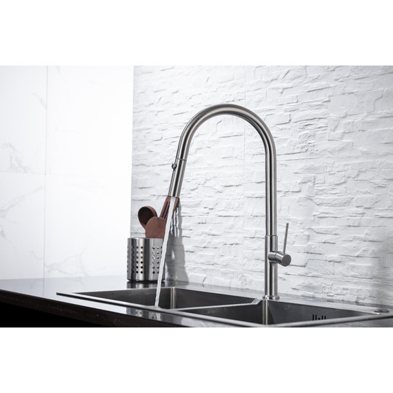 Смеситель для кухни Allen Brau Sprungfeder 5.60002-SS, сталь браш - фото 7