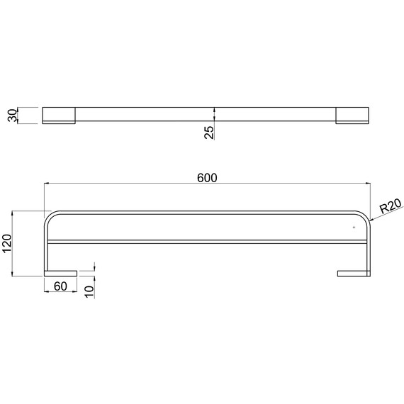 Полотенцедержатель Allen Brau Infinity 6.21013-31, цвет чёрный матовый - фото 3