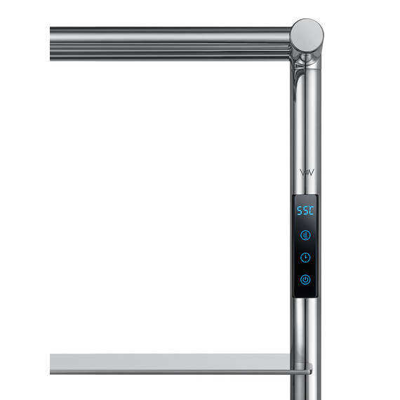 Полотенцесушитель электрический Wonzon & Woghand Düsseldorf с полкой П7 450x862 мм WW-A208-CR - фото 4