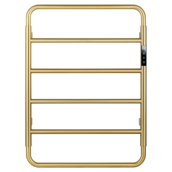 Полотенцесушитель электрический Wonzon & Woghand Wismar П6 450x640 мм WW-AL201-BG, золото - фото 2