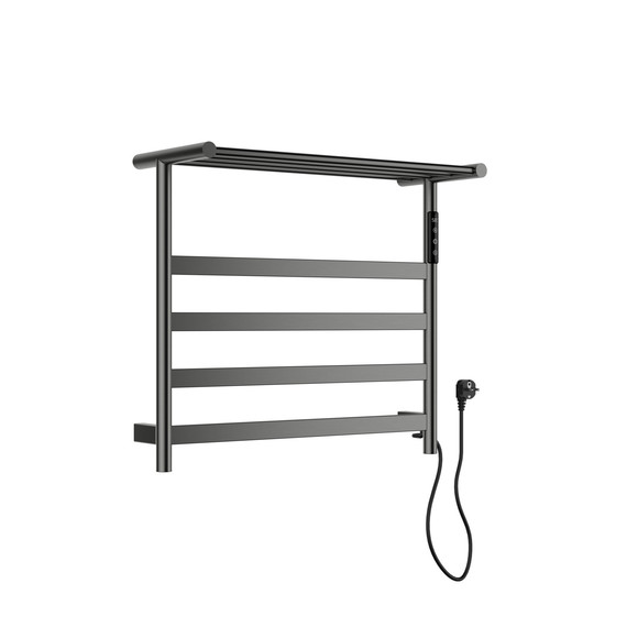 Полотенцесушитель электрический Wonzon & Woghand Essen с полкой П5 548x510 мм WW-A402-GM, темный графит - фото 