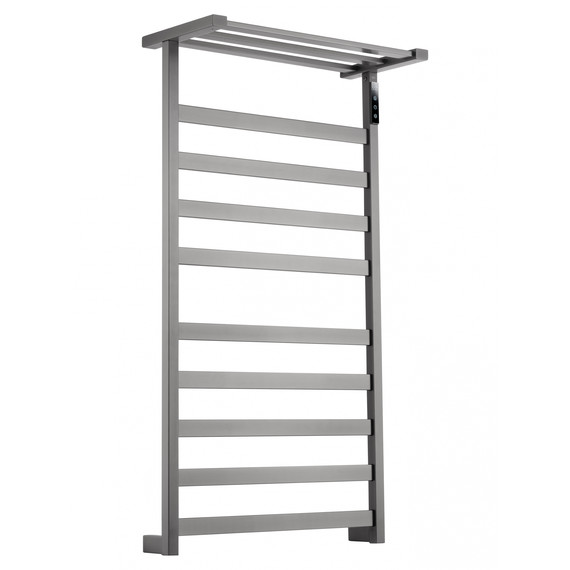 Полотенцесушитель электрический Wonzon & Woghand Frankfurt с полкой П10 450x900 мм WW-1029-GM, темный графит - фото 