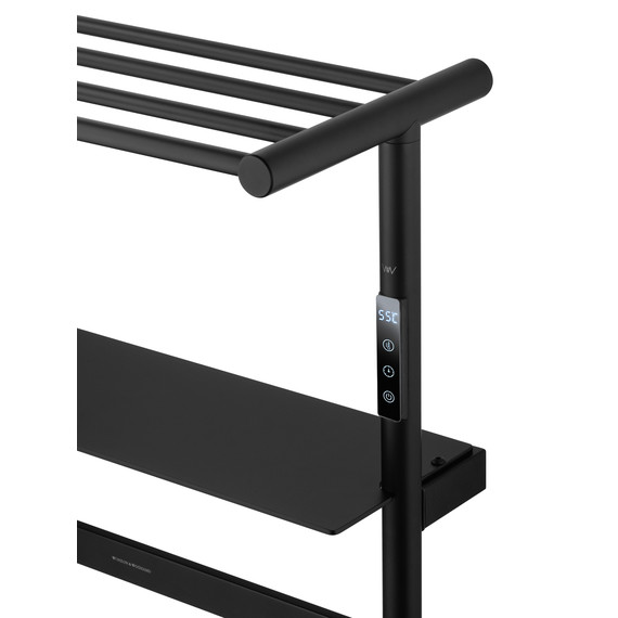 Полотенцесушитель электрический Wonzon & Woghand Düsseldorf с полкой П7 450x862 мм WW-A208-MB, чёрный - фото 3