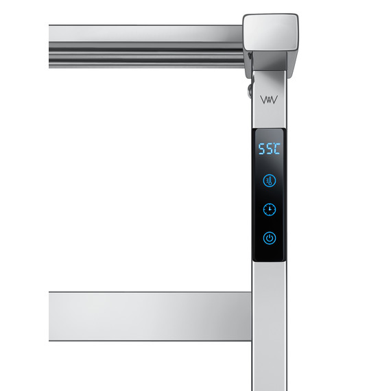 Полотенцесушитель электрический Wonzon & Woghand Frankfurt с полкой П7 450x640 мм WW-A1026-CR - фото 4