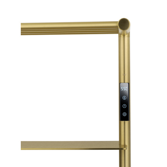 Полотенцесушитель электрический Wonzon & Woghand Düsseldorf с полкой П7 450x862 мм WW-A208-BG, золото - фото 3