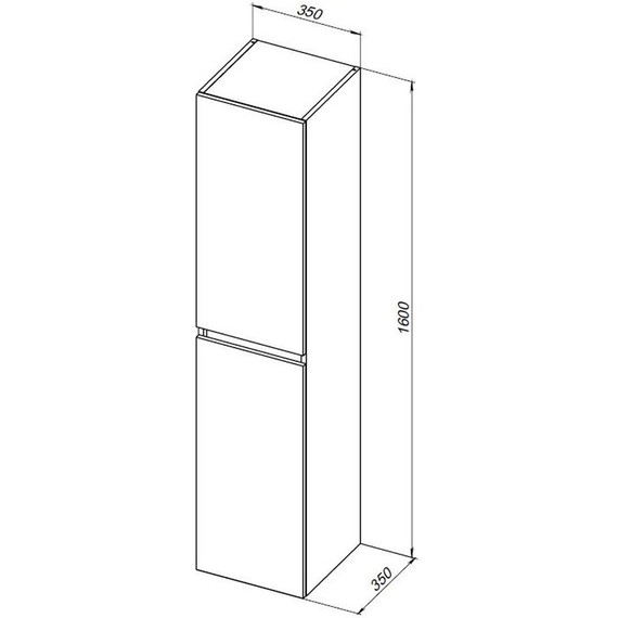 Пенал подвесной Aquanet Вега 35 см 00329126, белый глянец - фото 8