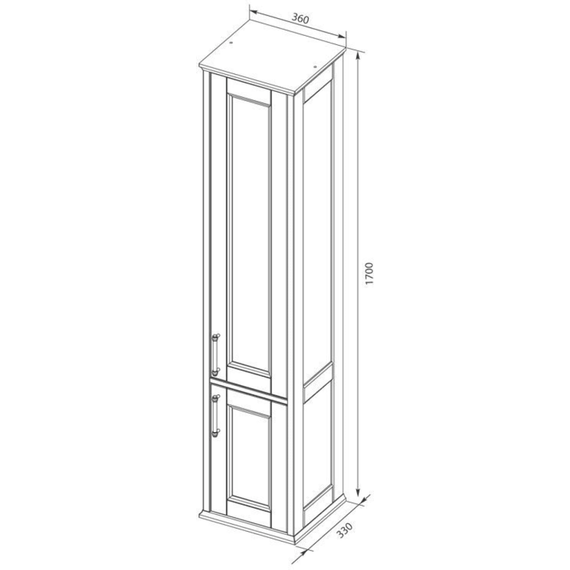 Пенал подвесной Aquanet Бостон М 36 см 00209680 L, белый матовый - фото 7