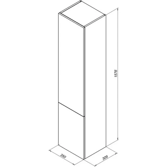 Пенал подвесной Aquanet Алвита 35 см 00235359 R, белый - фото 4