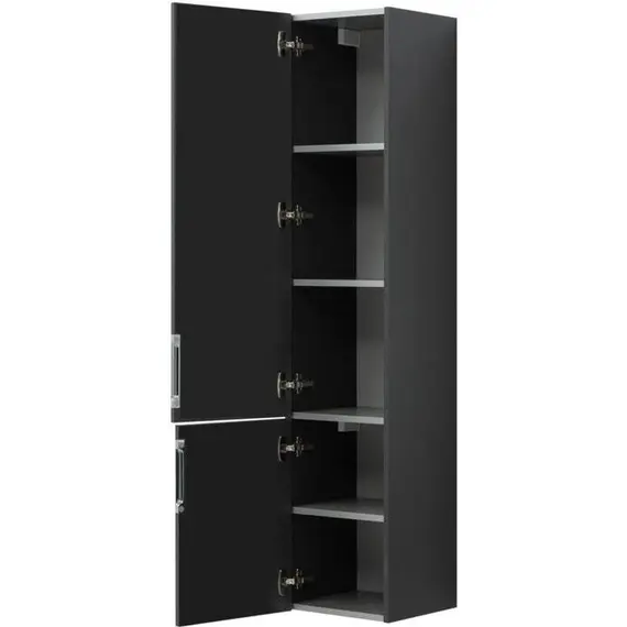 Пенал подвесной Aquanet Алвита 35 см 00249618 L, серый антрацит - фото 6