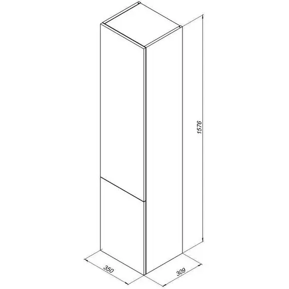 Пенал подвесной Aquanet Алвита 35 см 00249618 L, серый антрацит - фото 10