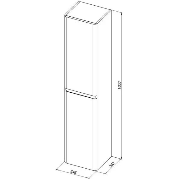 Пенал подвесной Aquanet Эмбер 35 см 00330471, белый матовый - фото 8