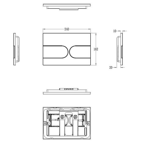 Кнопка смыва Wonzon & Woghand WW-IB233-CR - фото 2