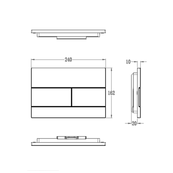 Кнопка смыва Wonzon & Woghand WW-IB235-BG, золото - фото 3